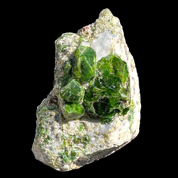 Other - Vivid Green Uvarovite Crystal Cluster Mineral from Russia
